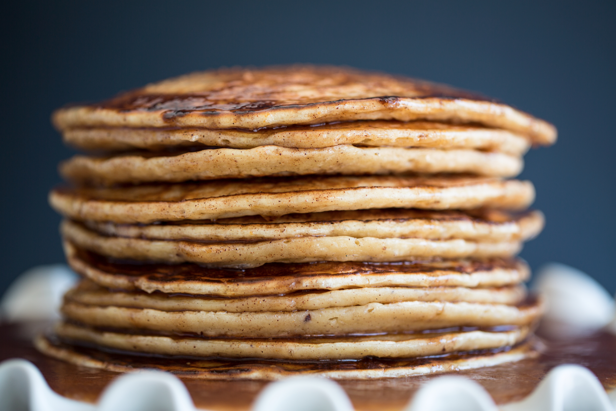 Mexican Pancakes with Brown Butter & Cinnamon Maple Syrup. 
